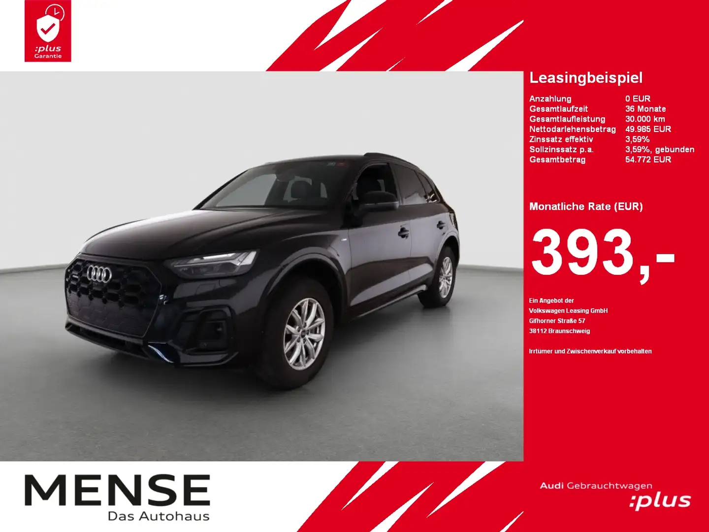 Audi Q5 45 TFSI quattro S tronic S line |Matrix|ACC Schwarz - 1