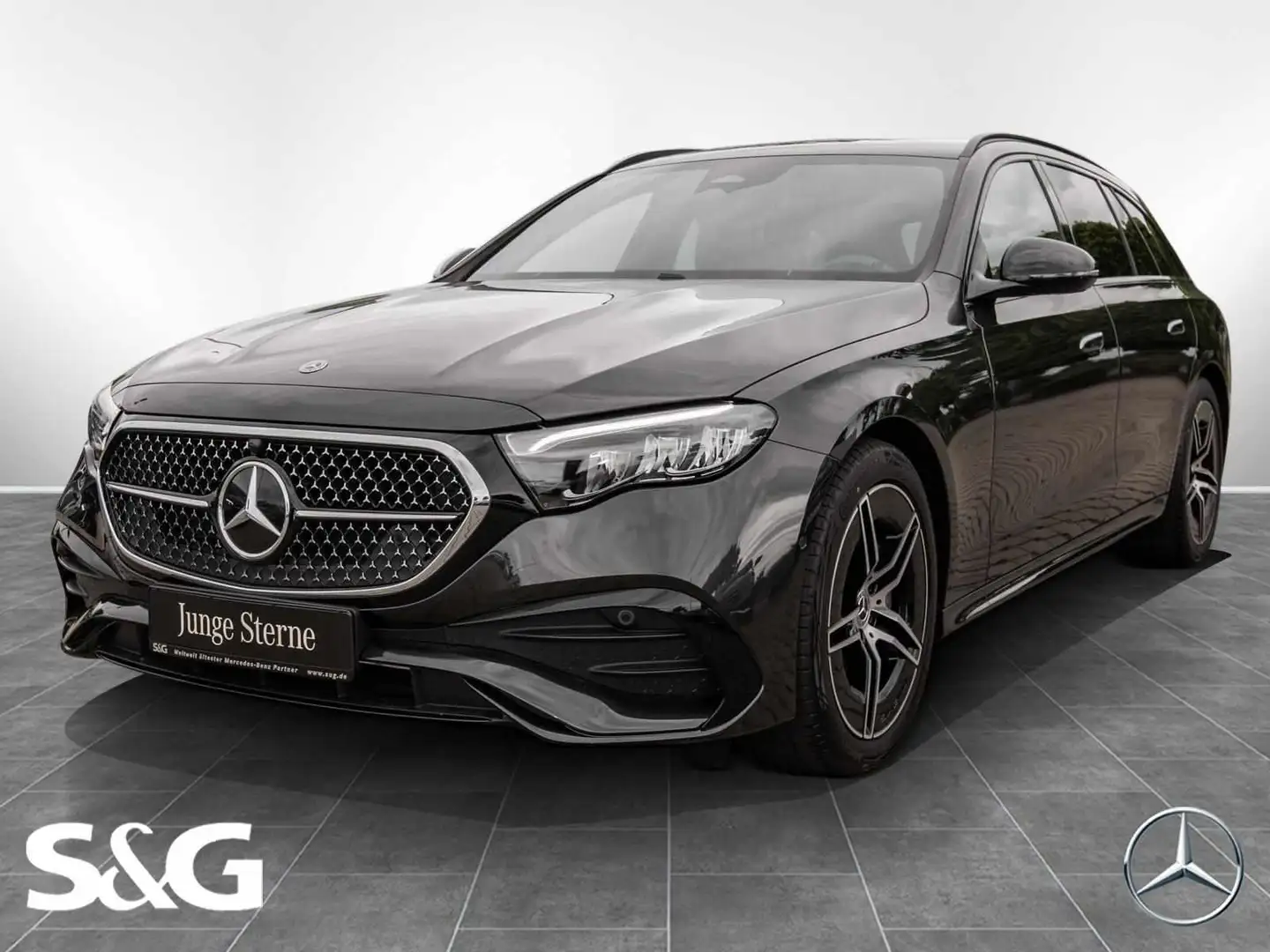 Mercedes-Benz E 220 d 4M T AMG Night+RüKam+LED+AHK+19+Sitzhzg Grijs - 1