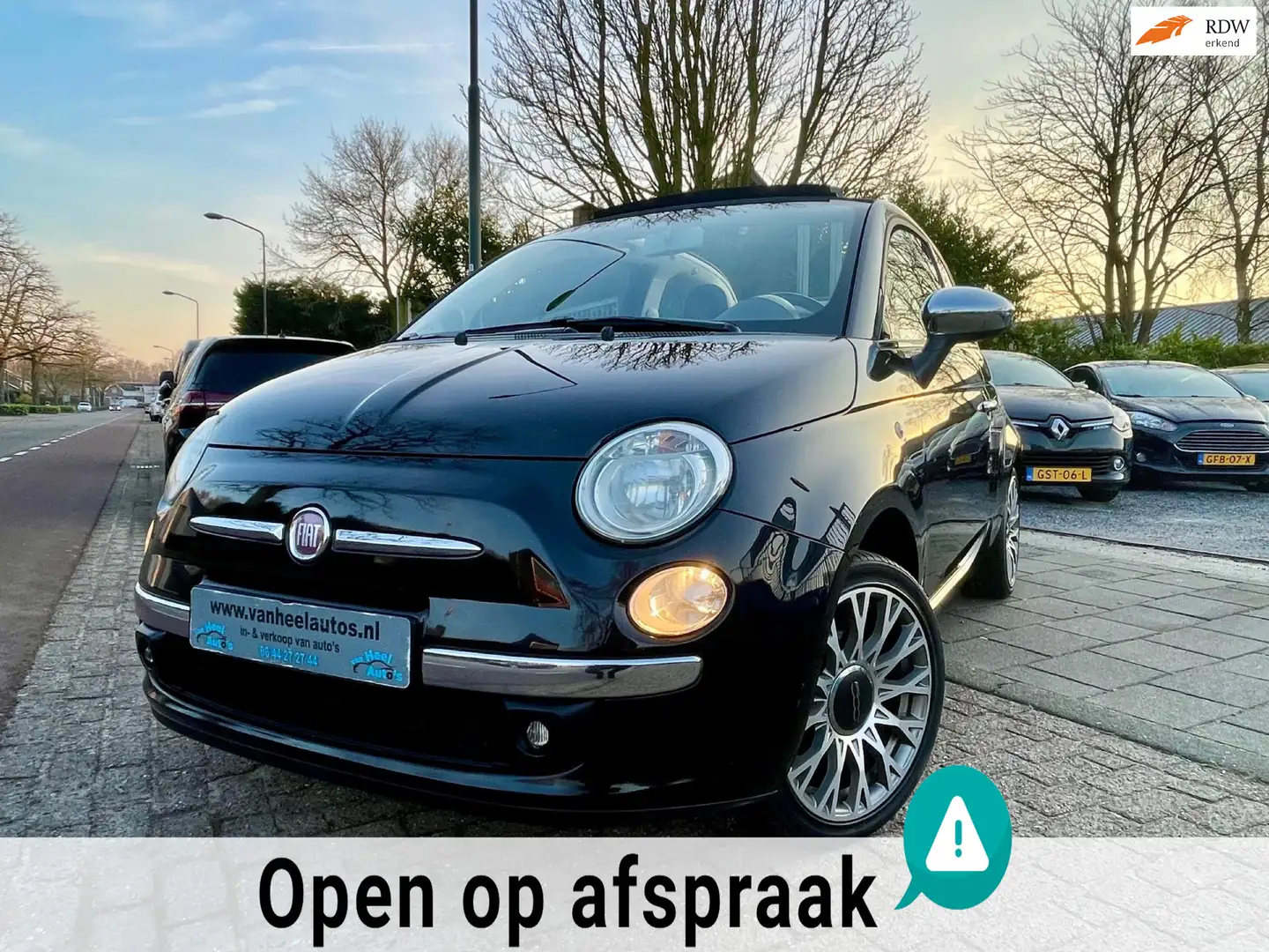 Fiat 500 1.4-16V Sport A-C Elek Pakket Lmv Cabrio Pdc Nero - 1