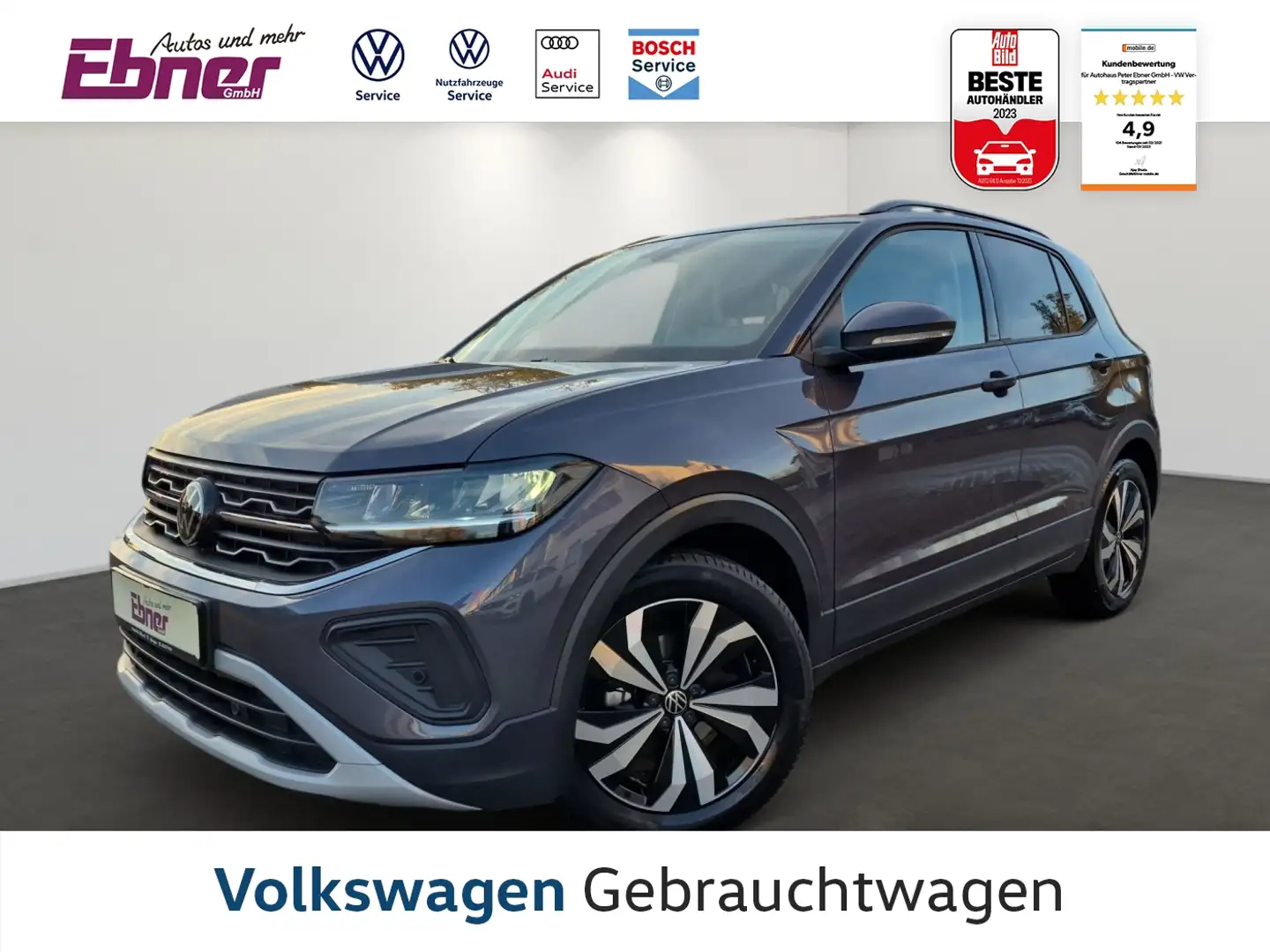Volkswagen T-Cross LIFE IQ.DRIVE 1.5TSI 150PS DSG AHK+KAMERA+LED+KEYL Gris - 1