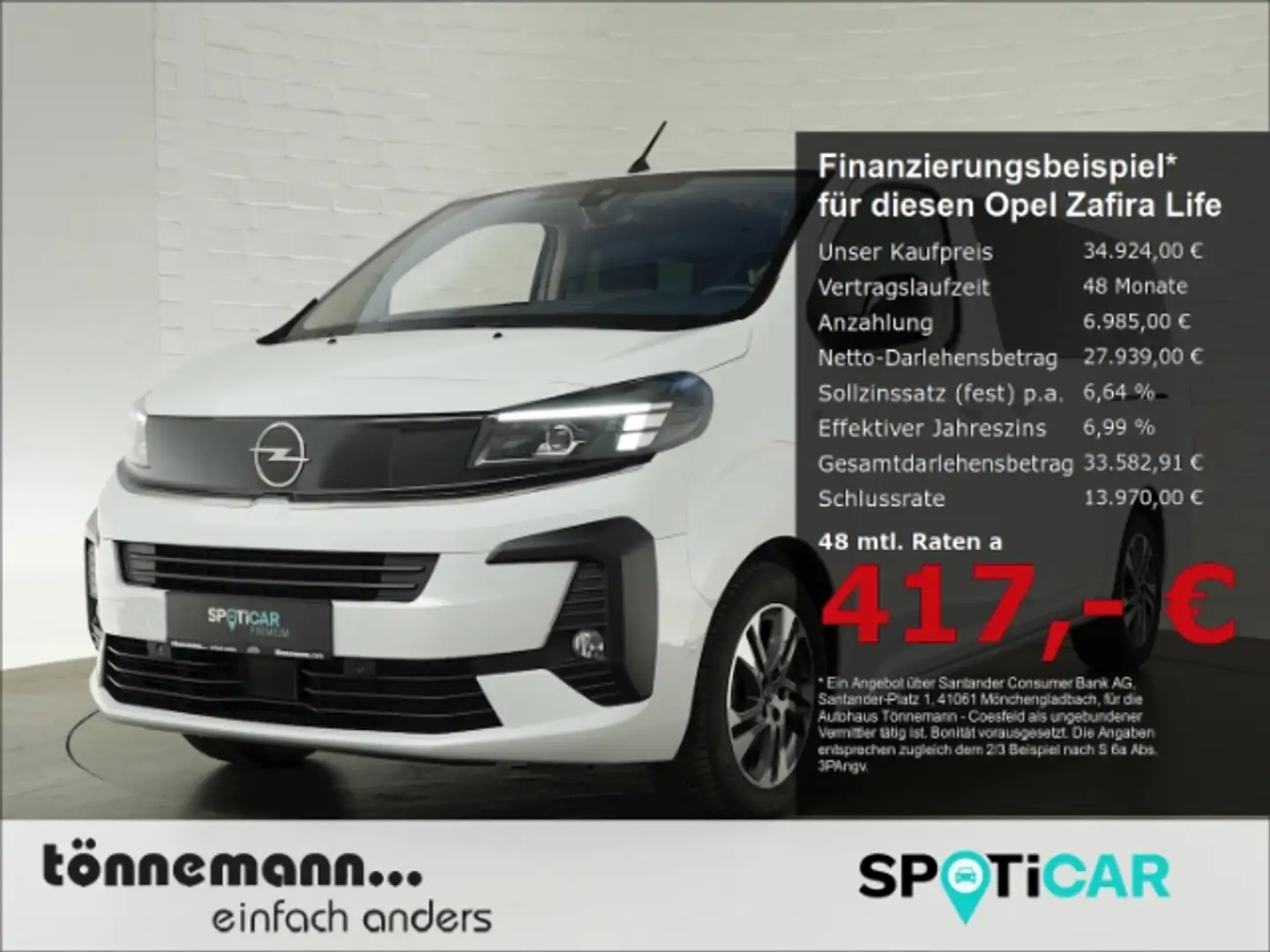 Opel Zafira Life FACELIFT EDITION XL CDTI AT 9-SITZER+NAVI+SITZ-/LE Weiß - 1