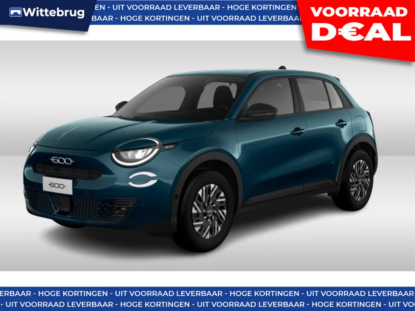 Fiat 600 1.2 Hybrid Urban DIRECT LEVERBAAR - HOGE KORTING Blauw - 1