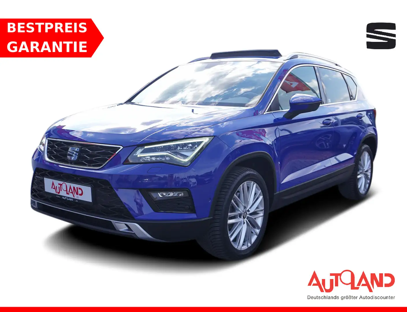 SEAT Ateca 2.0 TSI Xcellence 4Drive DSG Navi LED AHK Blau - 1