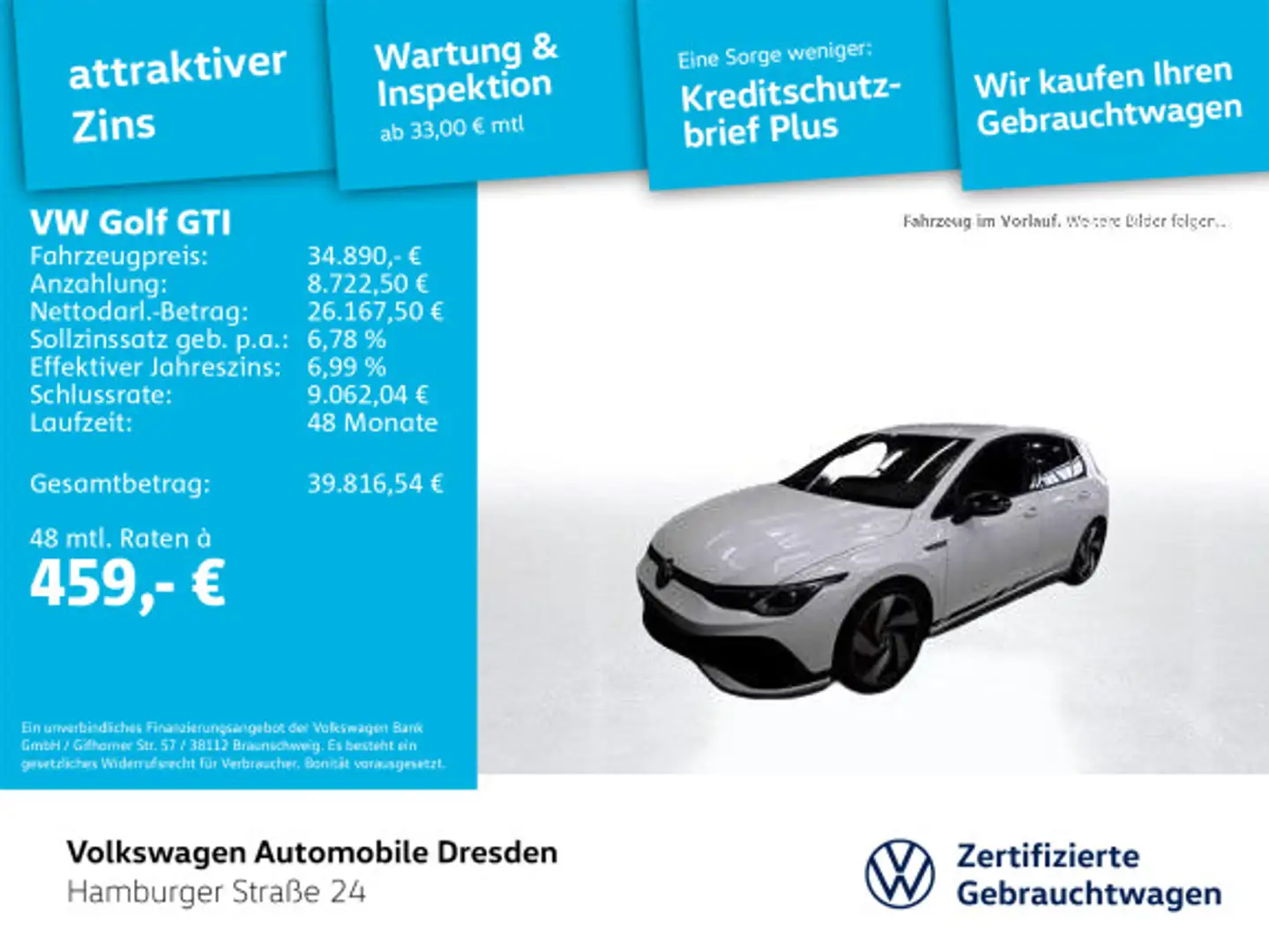 Volkswagen Golf GTI Golf VIII GTI Clubsport 2.0 TSI DSG LED HARMAN Weiß - 1