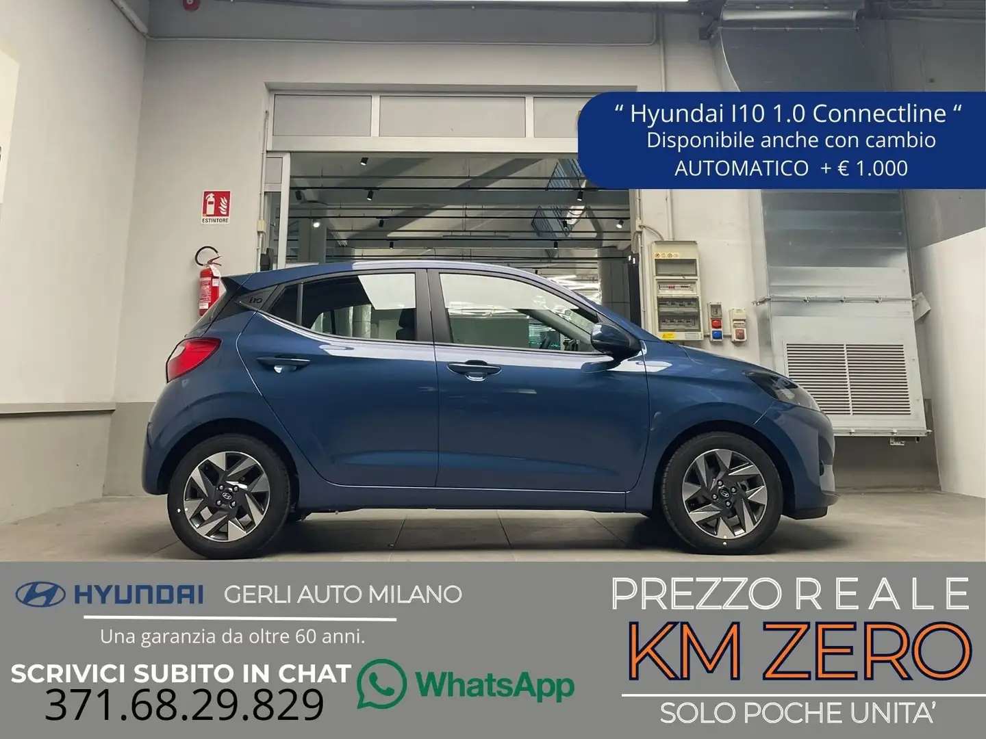 Hyundai i10 i10 1.0 mpi Connectline 63cv KM ZERO PROMO48 Blau - 1