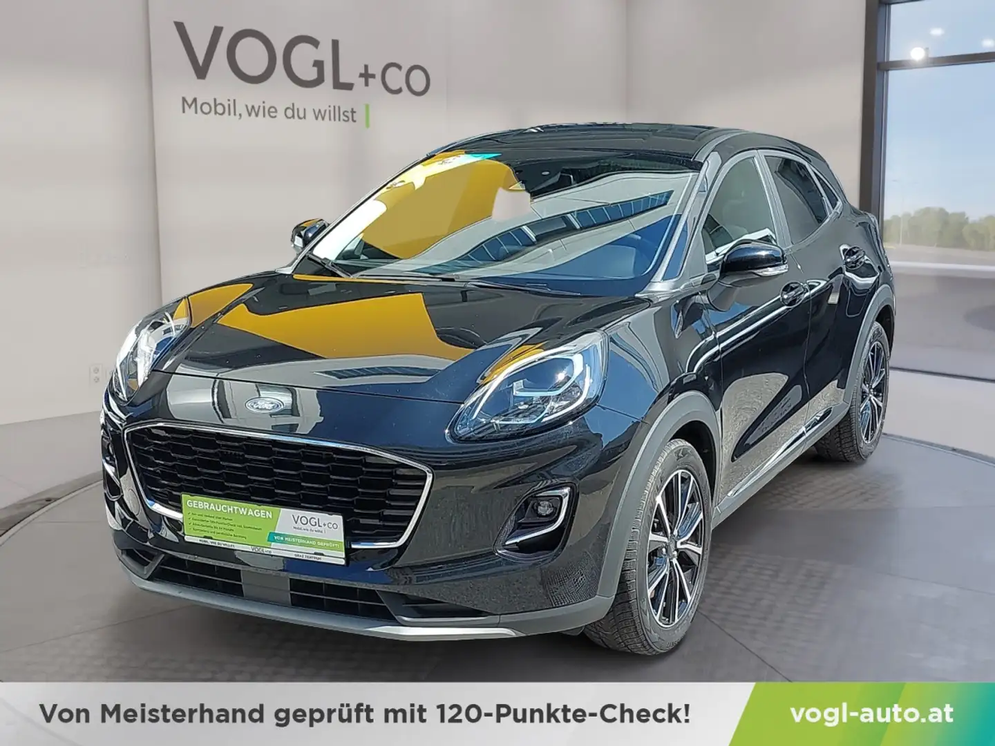 Ford Puma 1,0 EcoBoost Hybrid Titanium Design Zwart - 1