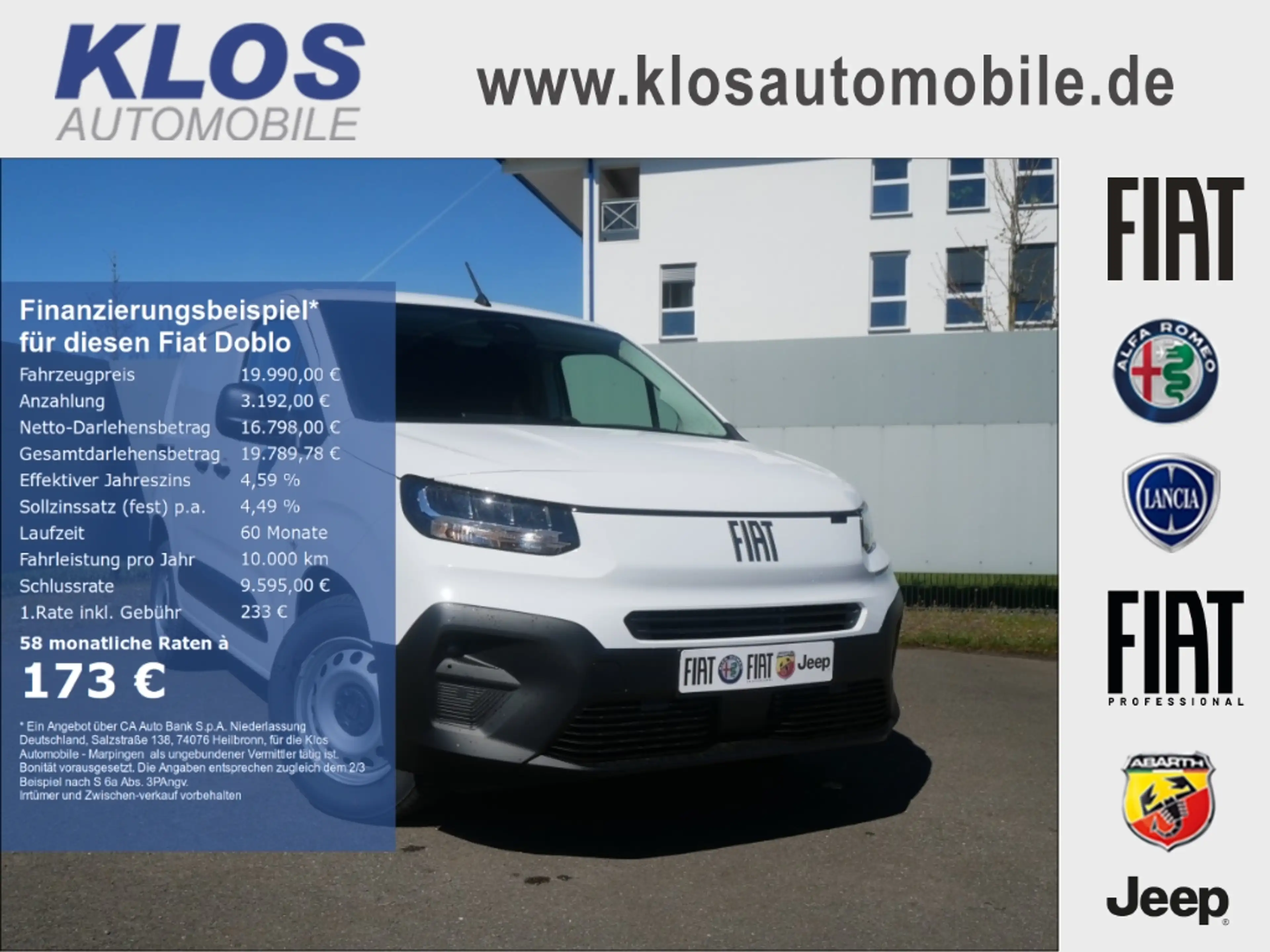 Fiat Doblo CARGO KAWA M L1 1.5 BLUEHDI 102PS KAMERA WORKSITE