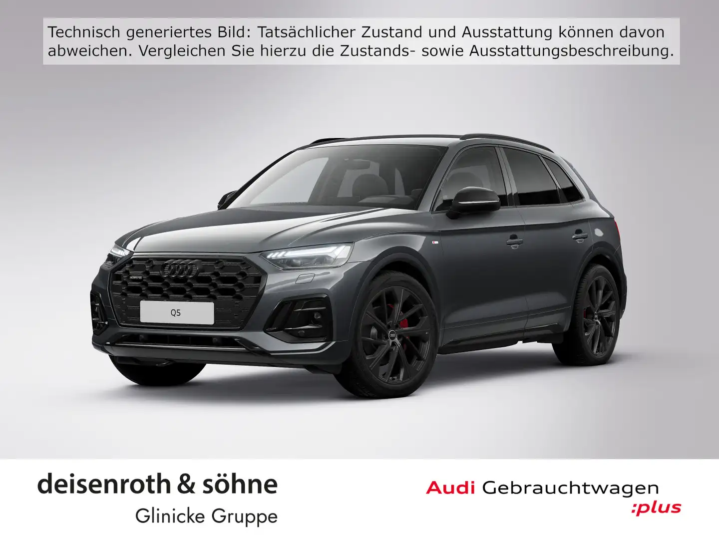 Audi Q5 S line 40 TFSI qu AHK/Matrix/Nav/21"/PBox/ASI Grijs - 1