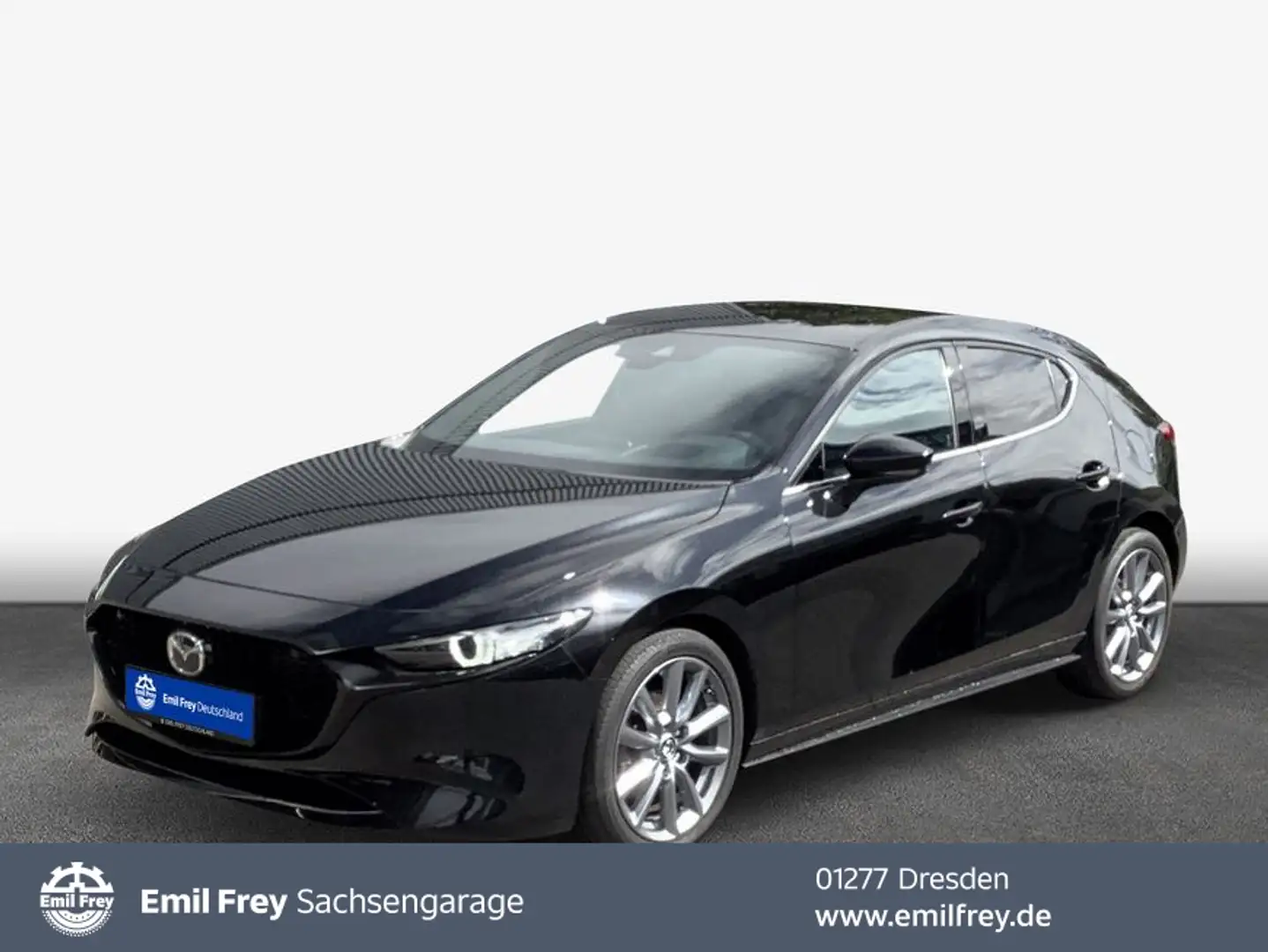 Mazda 3 SKYACTIV-G 2.0 M-Hybrid DRIVE SELECTION 90 kW, 5 Zwart - 1