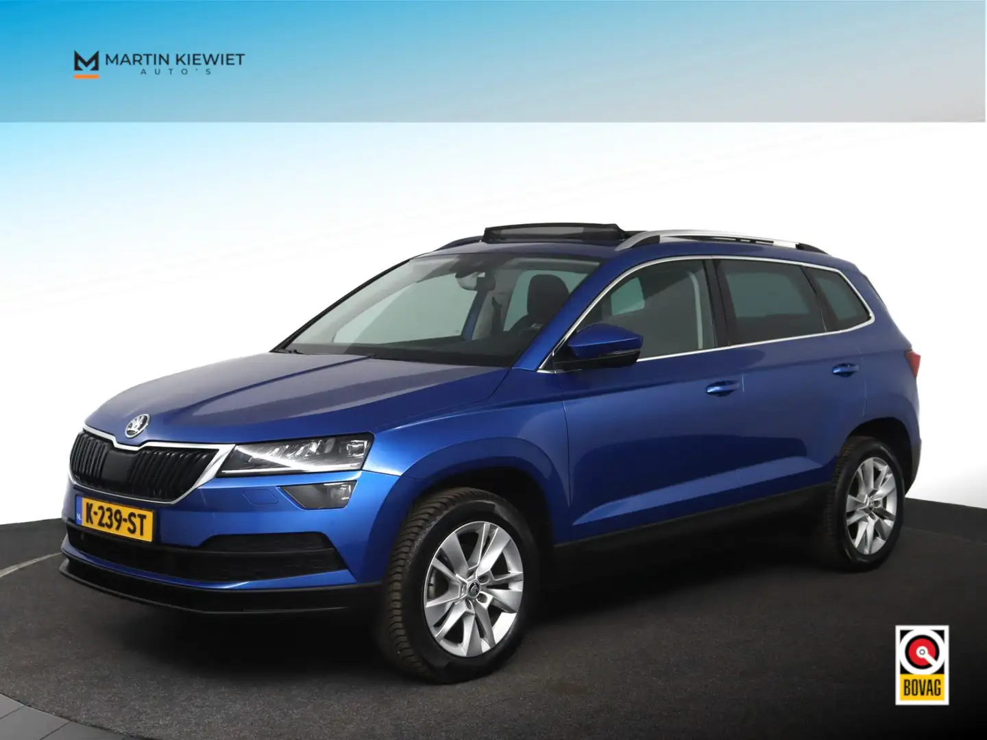 Skoda Karoq 1.0 TSI Bns Ed. Plus|Pano|ACC|Canton|Trekhaak|Virt Blauw - 1