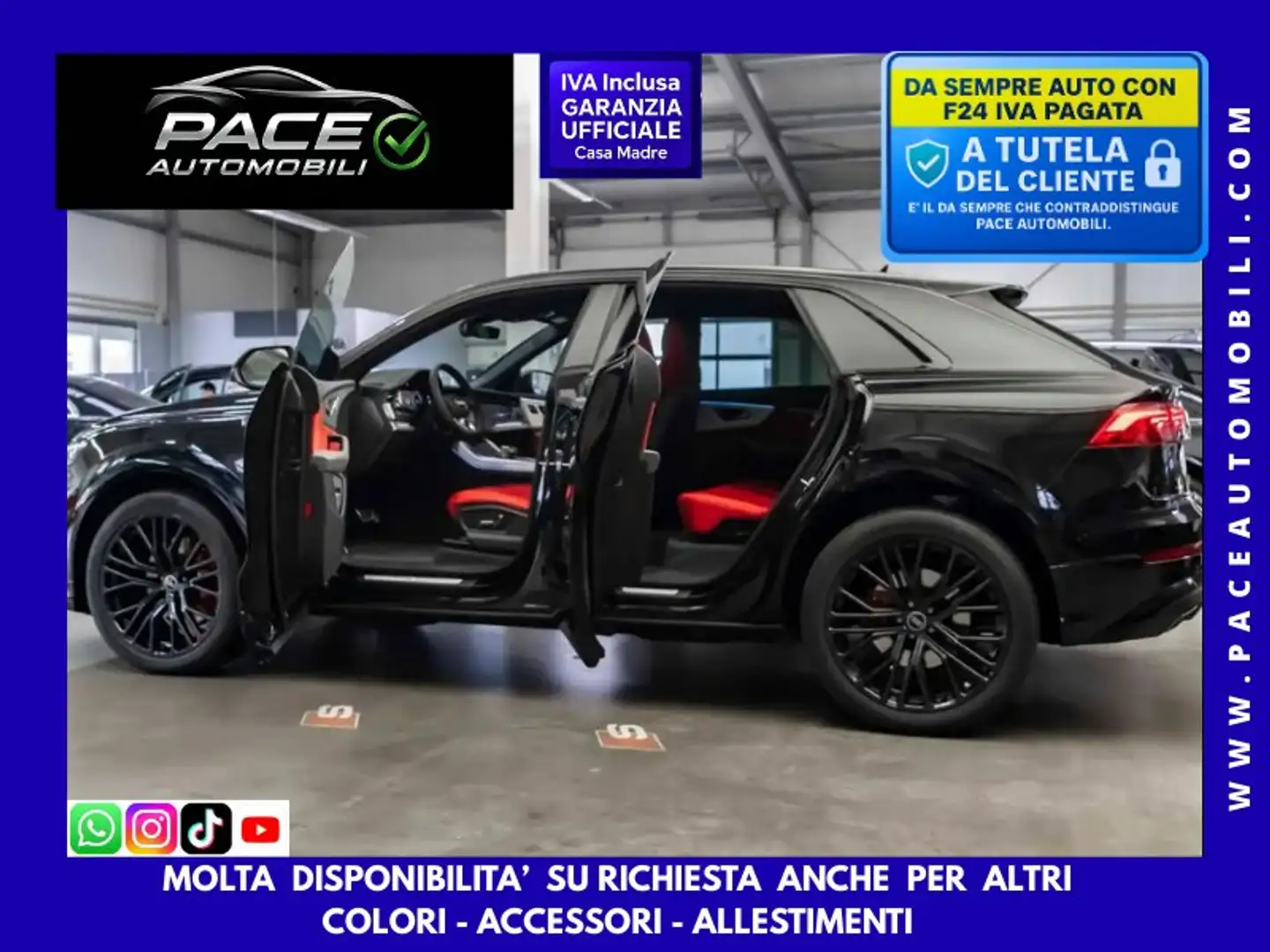 Audi Q8 IVA ESPOSTA 55 SLINE S-LINE COMPETITION BLACK 22 Nero - 1