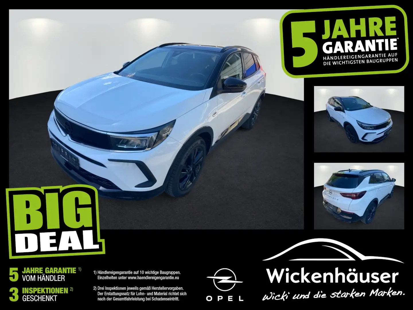 Opel Grandland 1.2 Turbo GS Line Leder Alcantara Weiß - 1