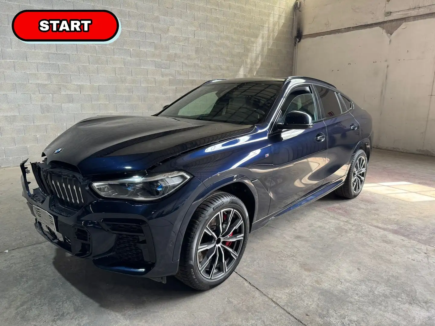 BMW X6 xdrive40d mhev 48V Msport auto START - INCIDENTATA Blu/Azzurro - 1