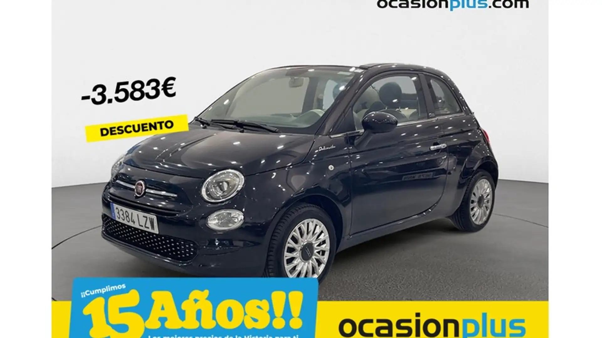 Fiat 500C 1.0 Hybrid Dolcevita 52kW Noir - 1