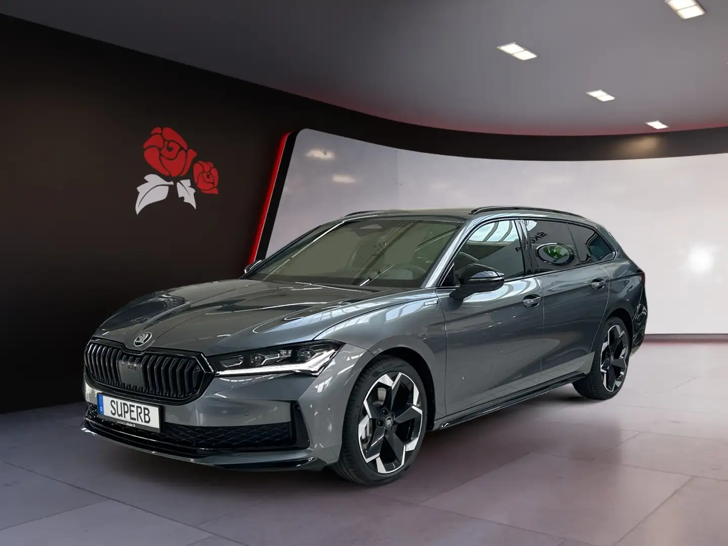 Skoda Superb Combi 2.0 TDI 4x4 Sportline NAVI AHK Gris - 2