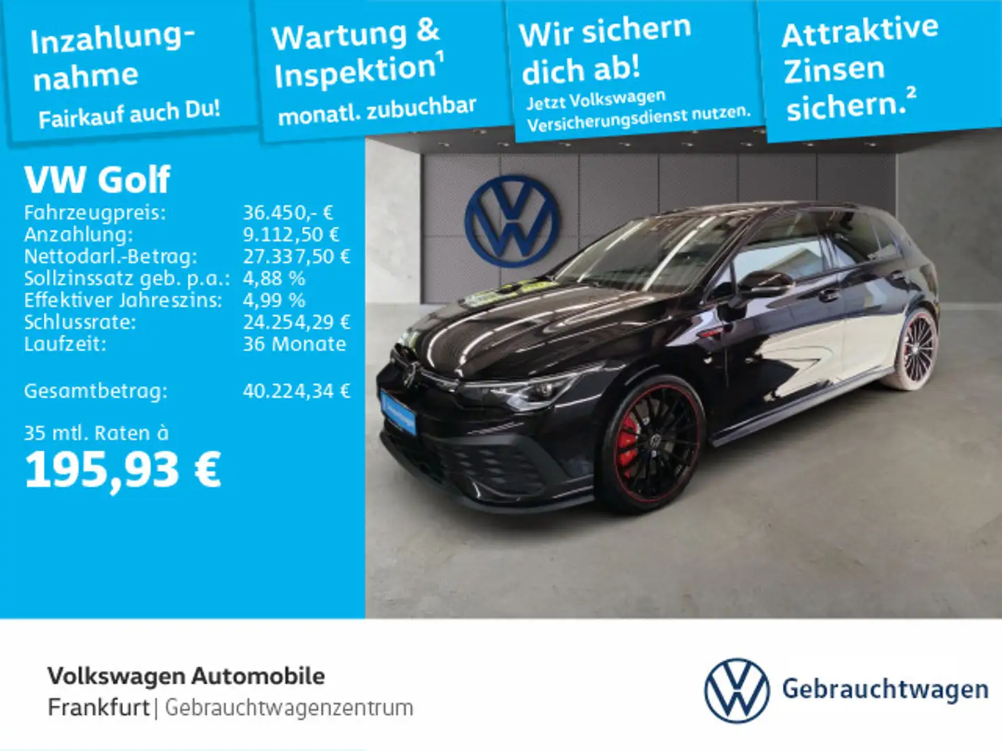 Volkswagen Golf GTI Golf VIII 2.0 TSI DSG GTI Clubsport R-Performanc Schwarz - 1