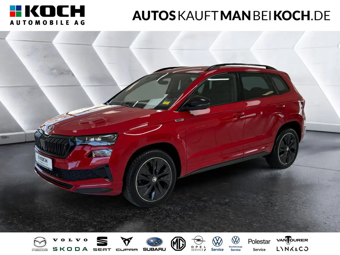 Skoda Karoq 1.5 TSI DSG SPORTLINE MATRIX NAVI ACC 18" Rood - 1
