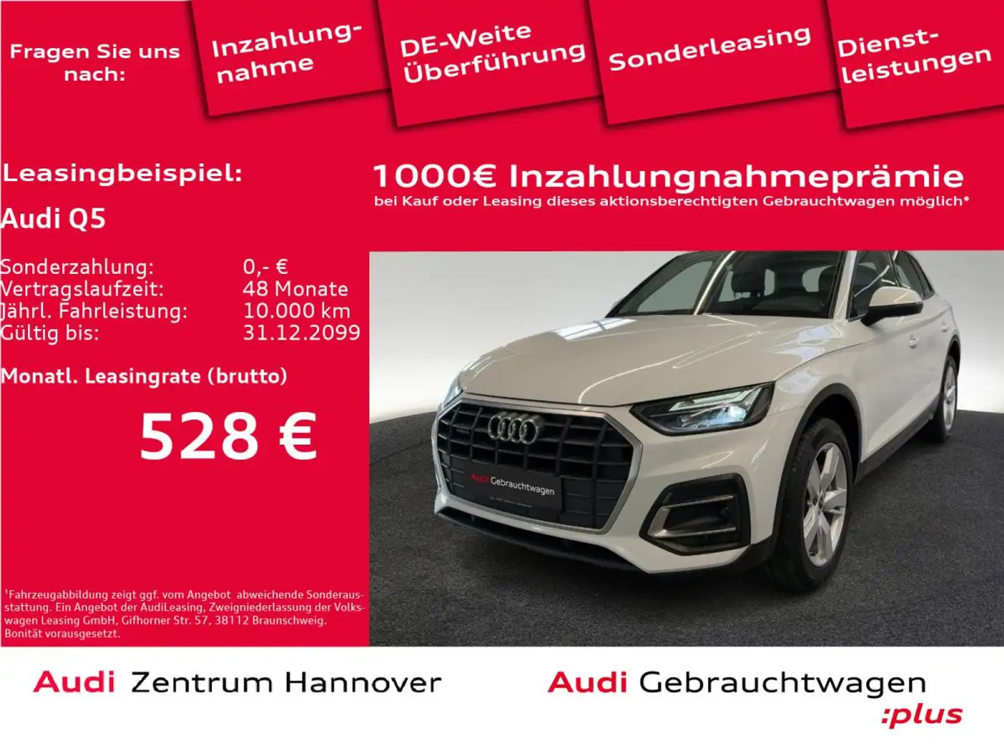 Audi Q5 50 TFSIe quattro Navi LED DAB Pano Box virtual Weiß - 1