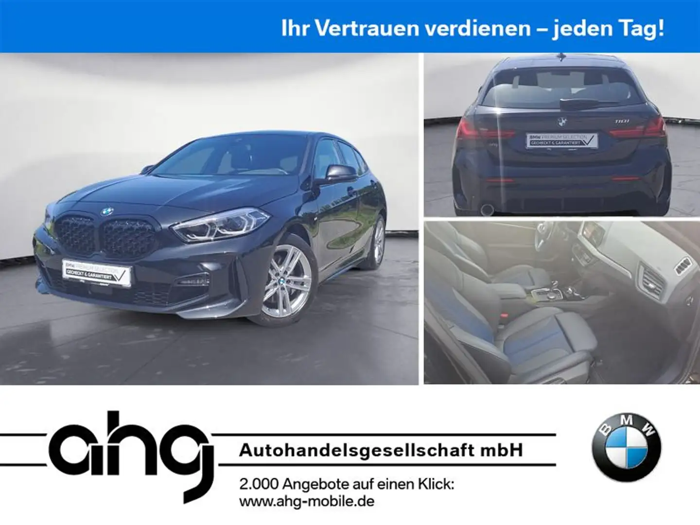 BMW 118 i M Sport Aut. Navi PDC Sitzheizung LED DAB Schwarz - 1