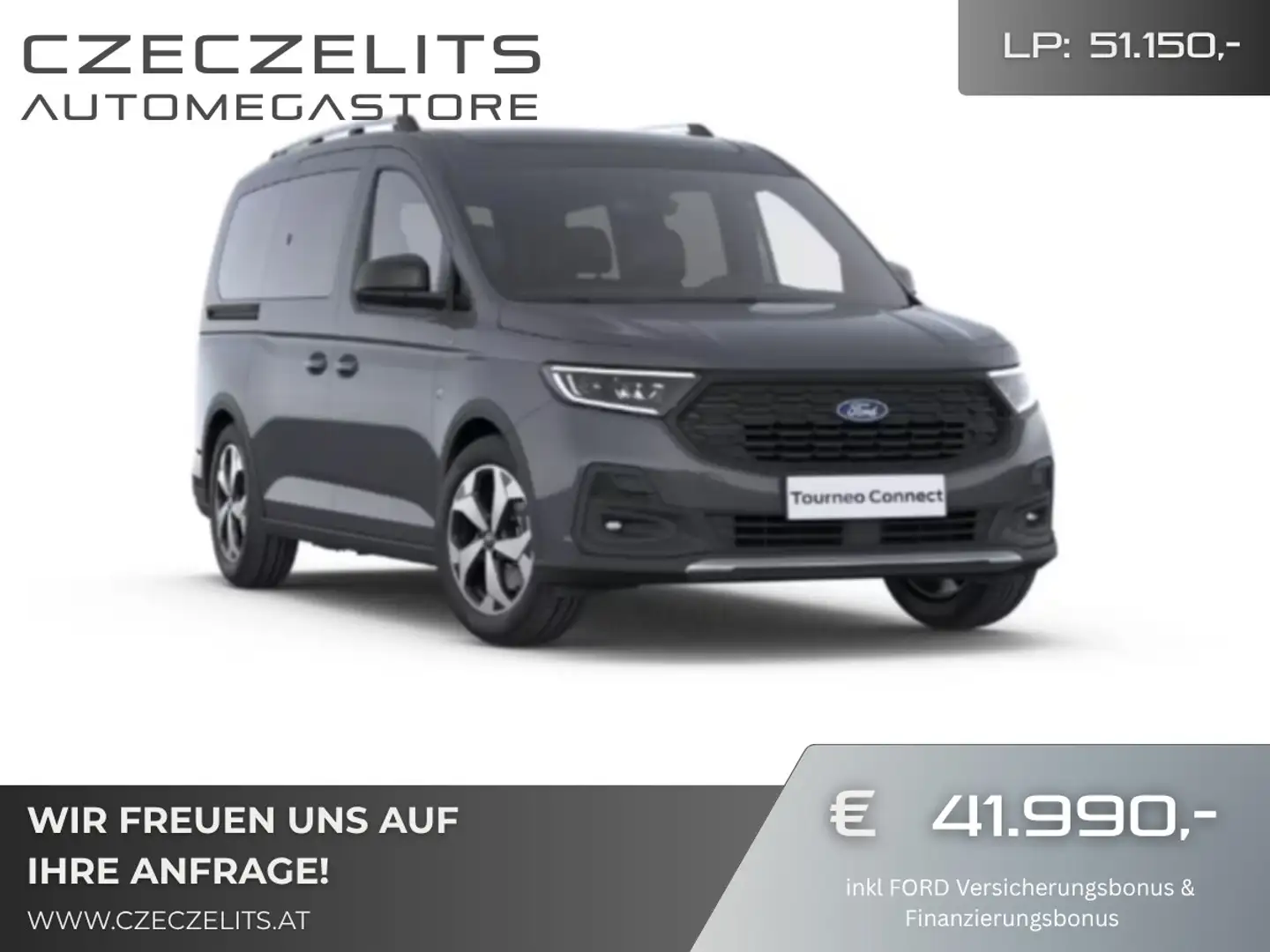 Ford Grand Tourneo Connect 2,0 EcoBlue L2 Active Aut. ON: 43733 SG Grau - 1