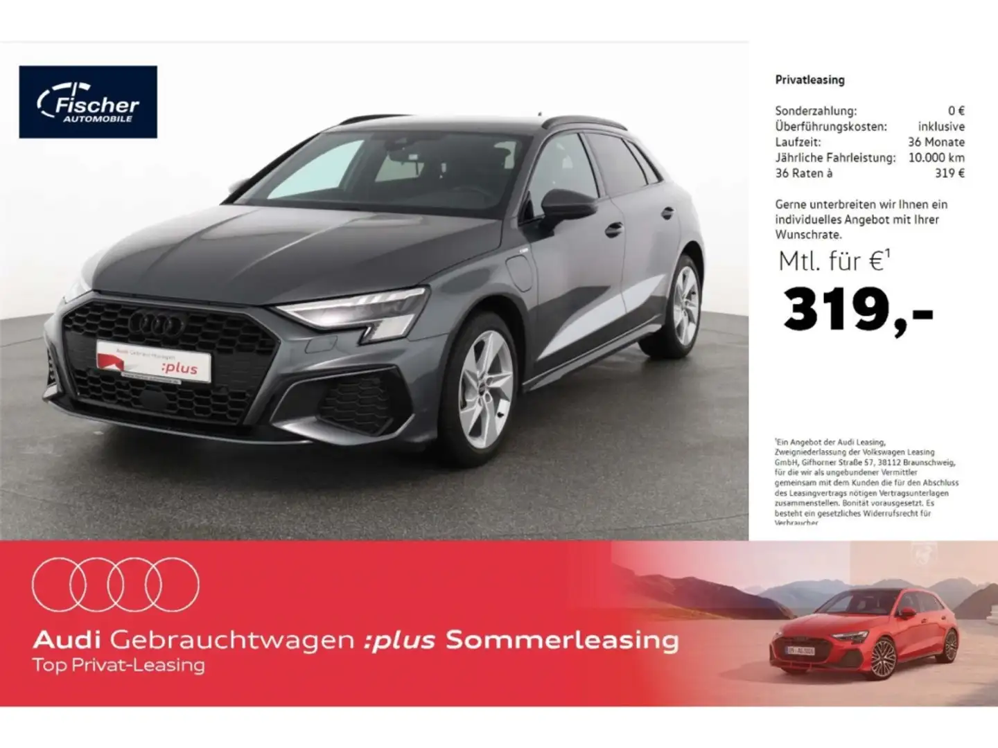 Audi A3 Sportback 40 TFSI e S line AHK/NAV/Matrix/B&O Grau - 1