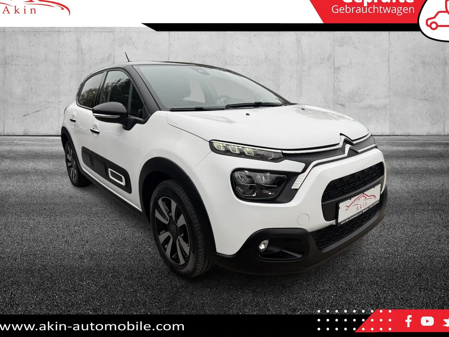 Citroen C3 LED/KEYLESS/PDC/NAVI/TEMP./ACC/CARPLAY Weiß - 2
