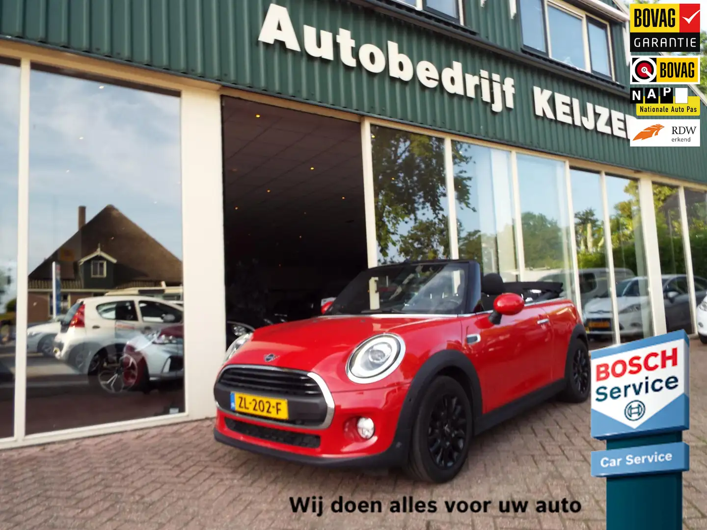 MINI One Cabrio Mini 1.5 Chili CABRIO-STOELVERW-CLIMA-NL AUTO-12 M Rood - 1
