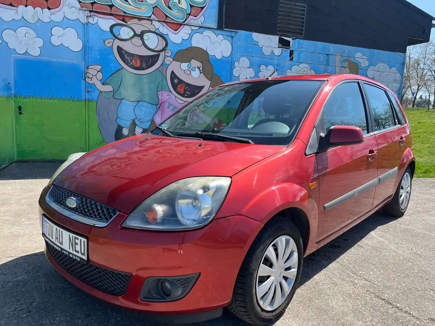 Ford Fiesta Ghia Rood - 1
