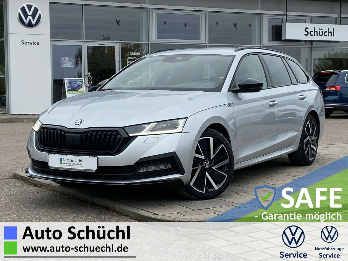 Skoda Octavia Combi 2.0 TDI DSG Sportline 18"+NAVI-COL Silber - 1