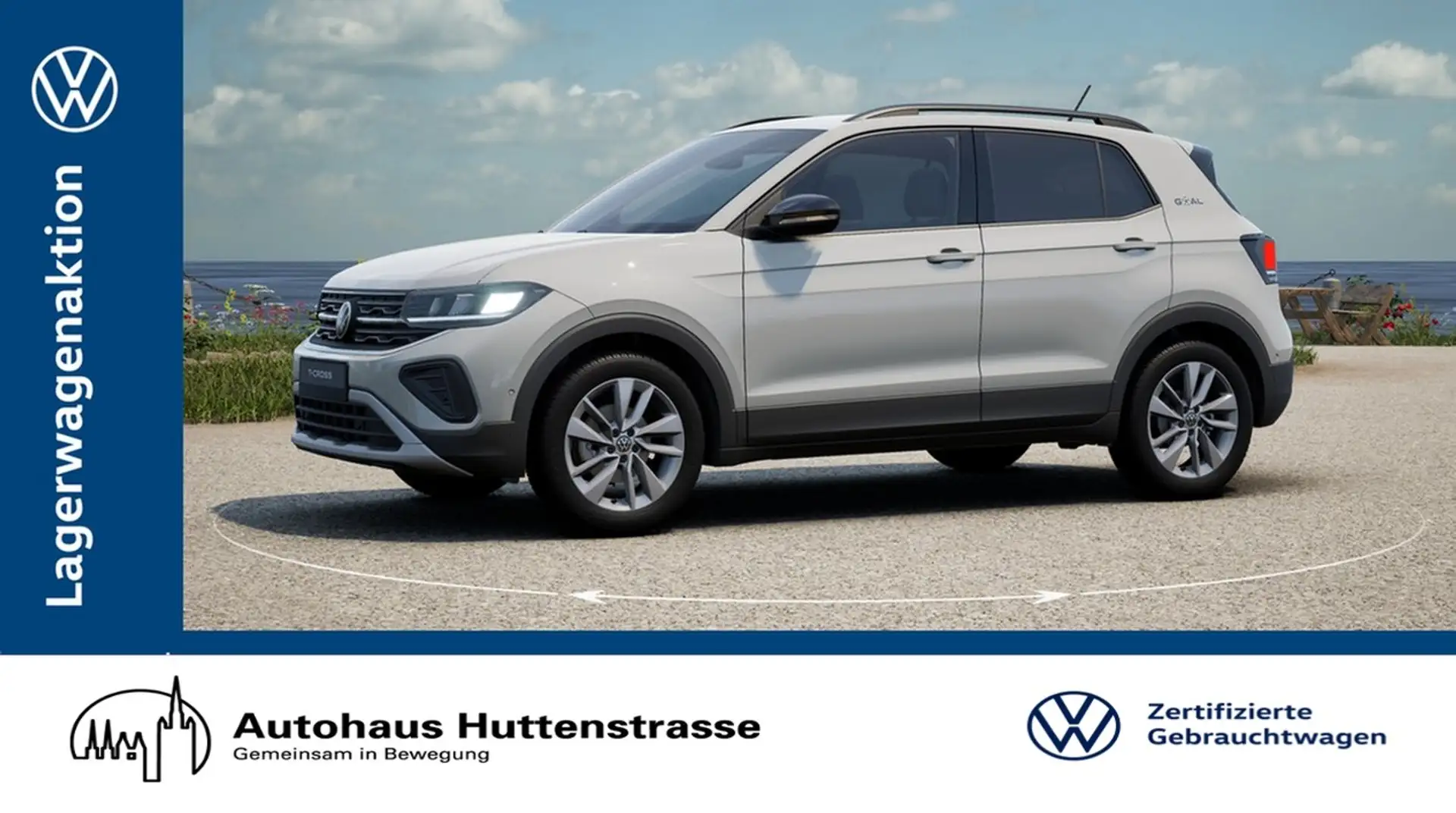 Volkswagen T-Cross 1.0 TSI DSG Goal LED VIRTUAL NAVI AHK Grau - 1