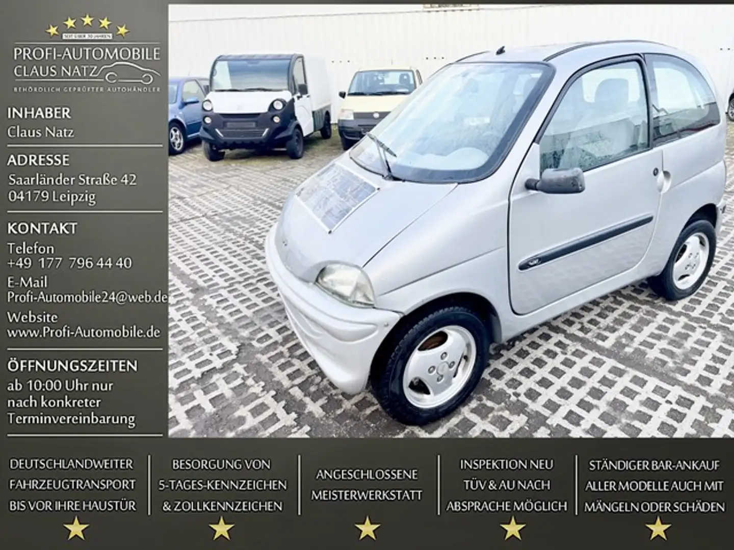 Ligier Nova 45 KM H Mopedauto*ELEKTROUMBAU*BASTLERFAHRZ Silber - 1