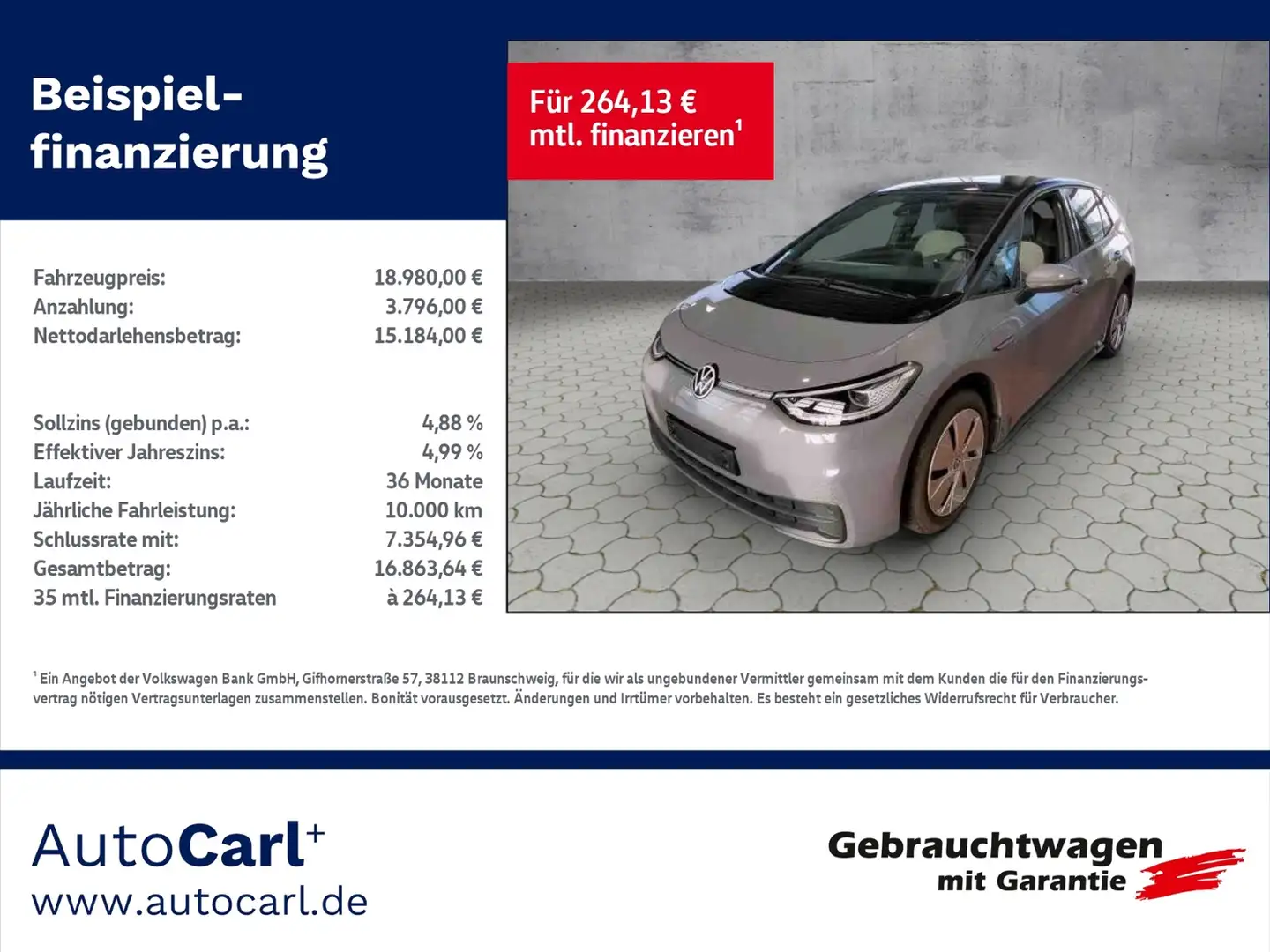 Volkswagen ID.3 Pro Family STH/NAV/SHZ/PANO KLIMA LED NAVI Grau - 1