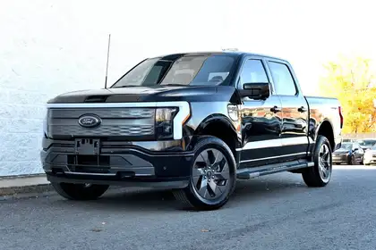 Black 2023 Ford F-150 Lightning Pickup Truck All-Wheel Drive 1-Speed Automatic
