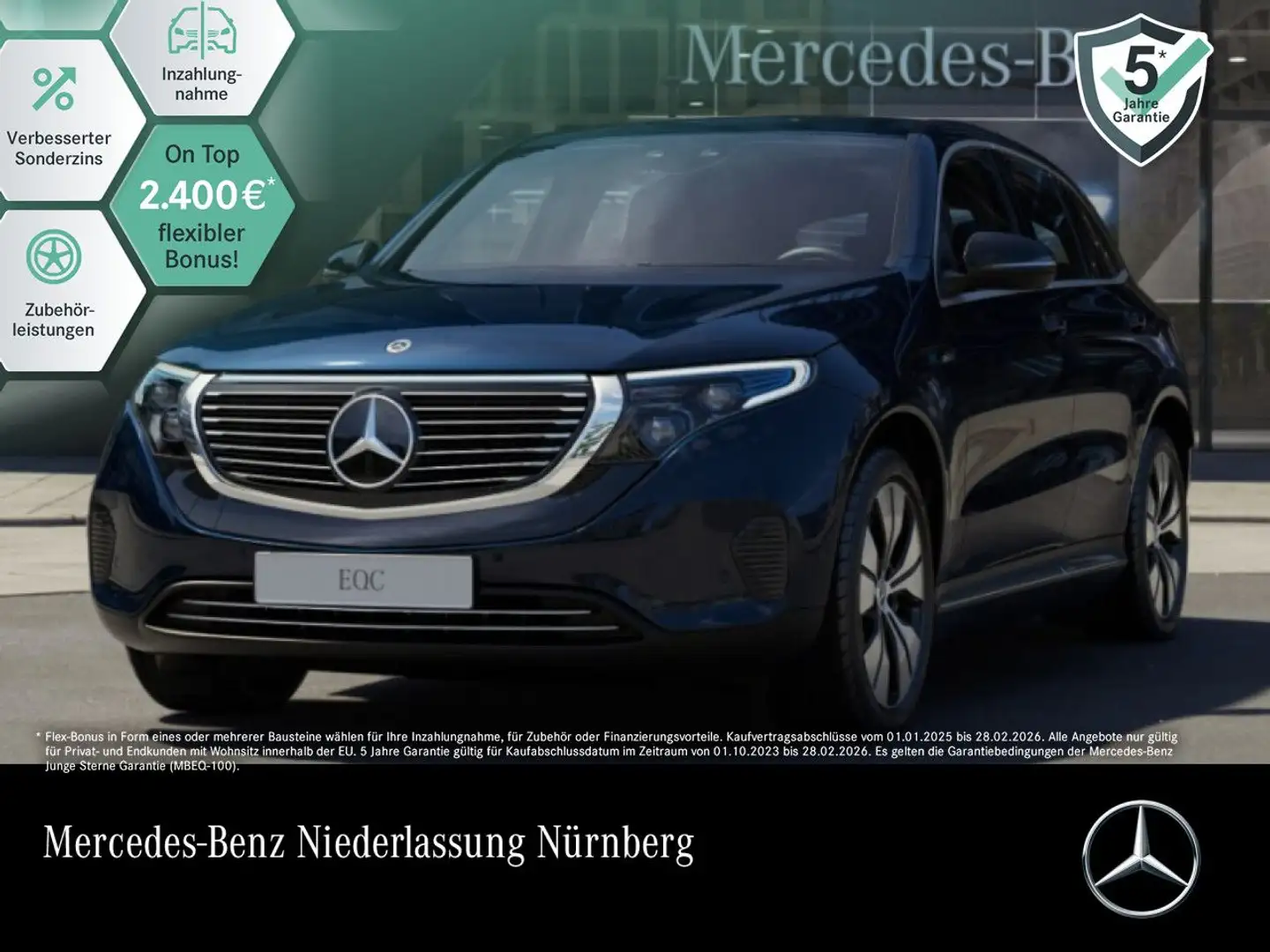 Mercedes-Benz EQC 400 4M AHK+MULTIBEAM+KAMERA+KEYLESS Blau - 1