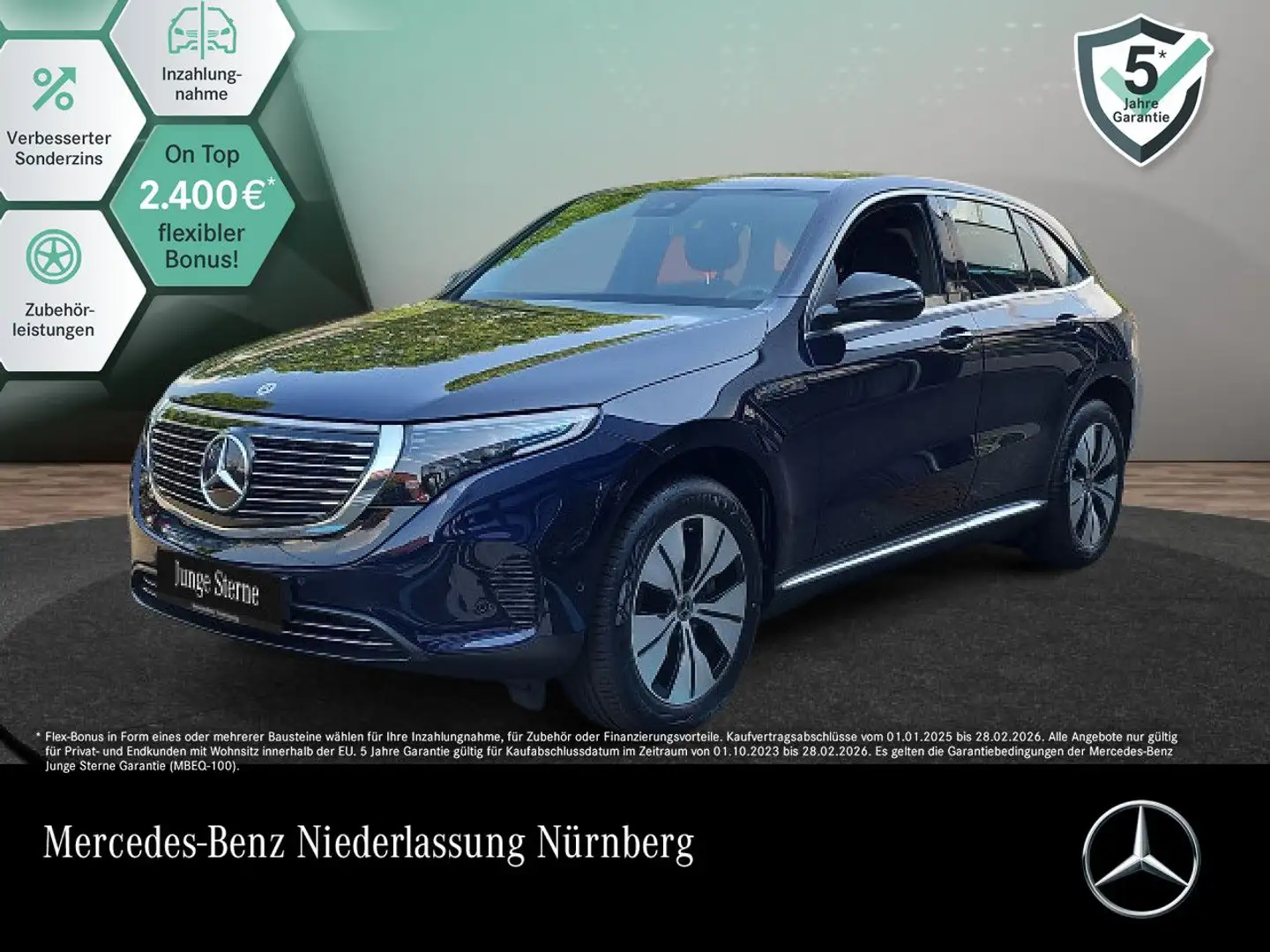 Mercedes-Benz EQC 400 4M AHK+MULTIBEAM+KAMERA+KEYLESS Bleu - 1