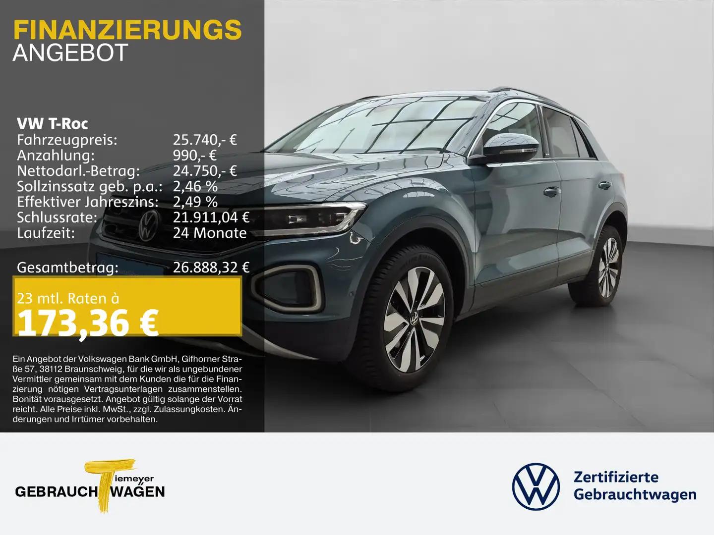 Volkswagen T-Roc 1.5 TSI MOVE NAVI KAMERA LED SITZHZG Blau - 1
