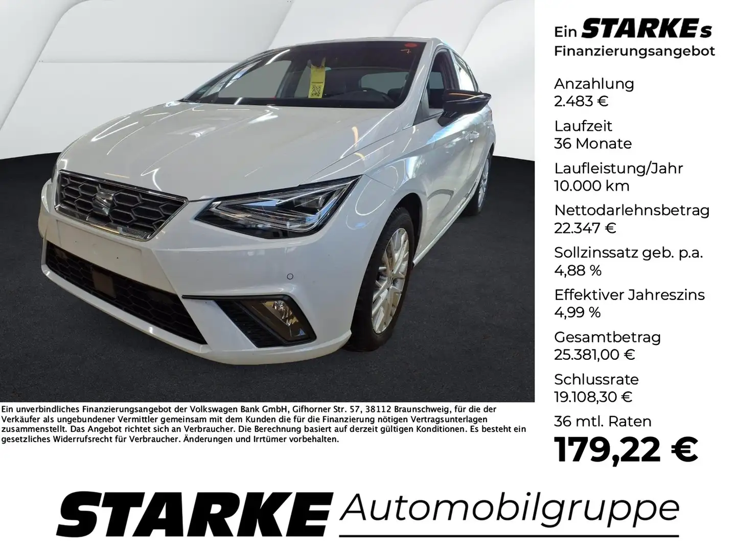 SEAT Ibiza 1.5 TSIFR DSG FR Weiß - 1