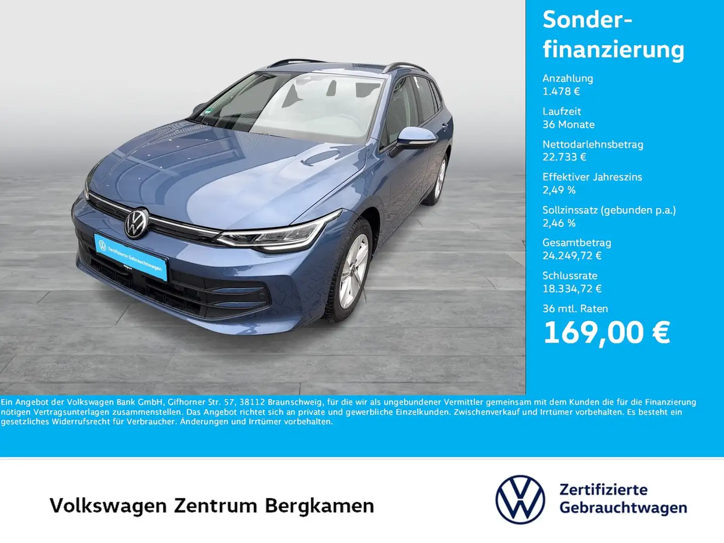 Volkswagen Golf Variant VIII 1.5 LIFE FACELIFT CAM ACC NAVI Bleu - 1