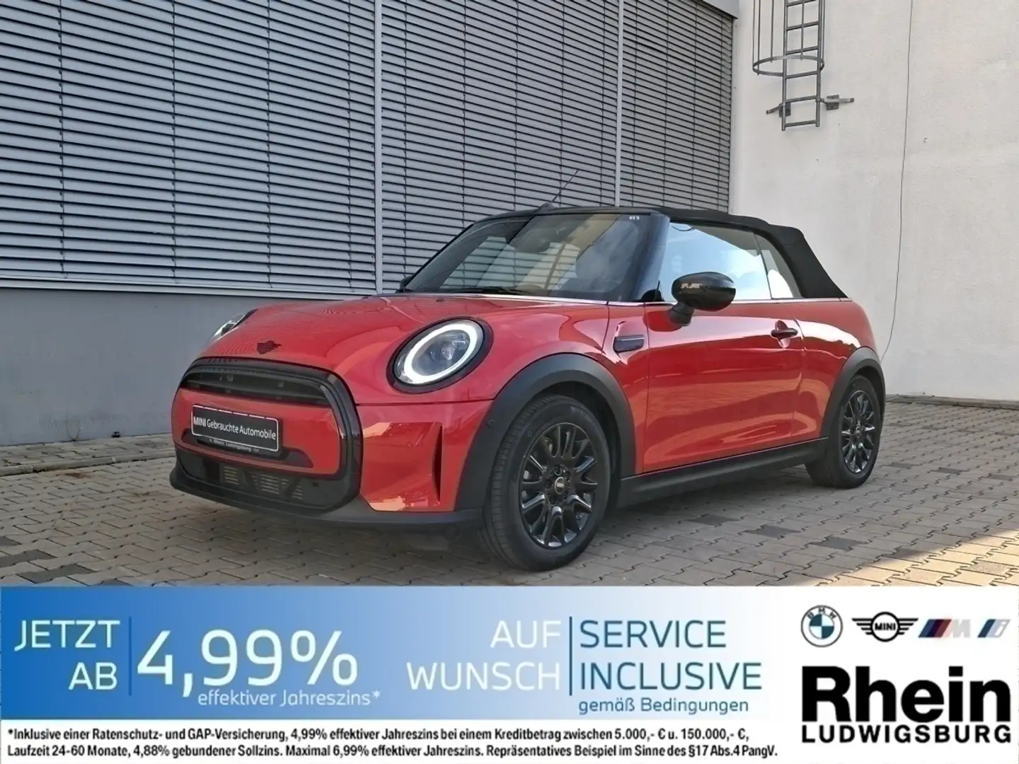 MINI Cooper Cabrio Navi LED DAB LichtPa RFK DrivAss Rot - 1