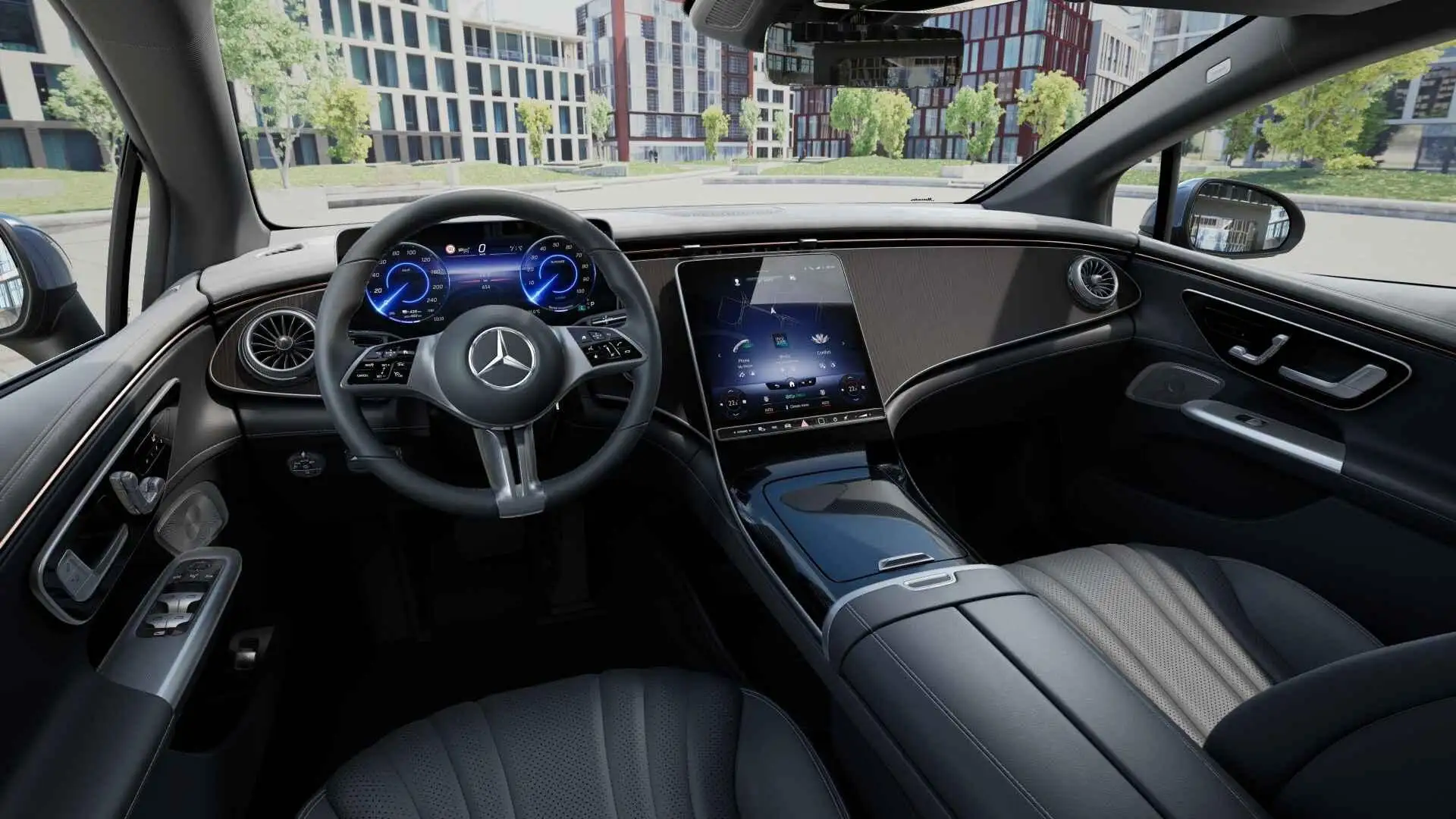 Mercedes-Benz EQE 350 Berline Luxury Line | Panoramisch Dak | Trekhaak | Blau - 2