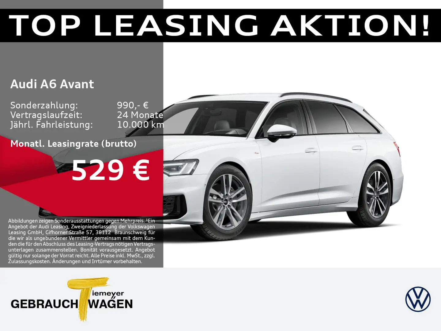 Audi A6 45 TFSI 2x S LINE MATRIX HuD 360 eSITZE Weiß - 1