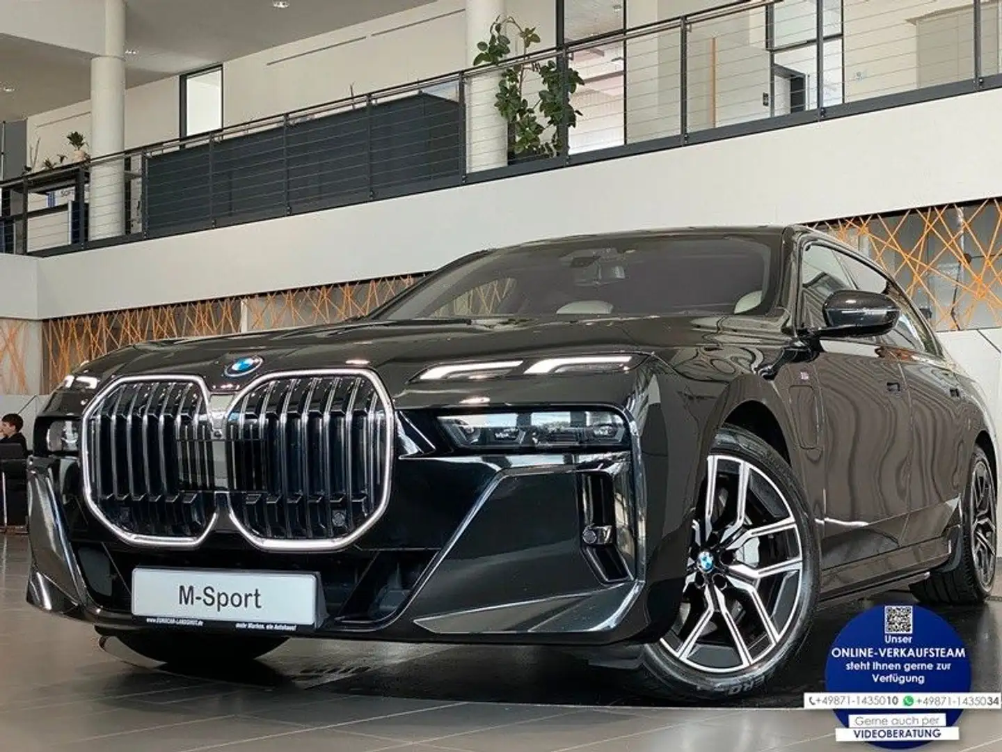 BMW 750 e M-Sport Merino Executive 4xSbel B&W Diamond Nero - 1