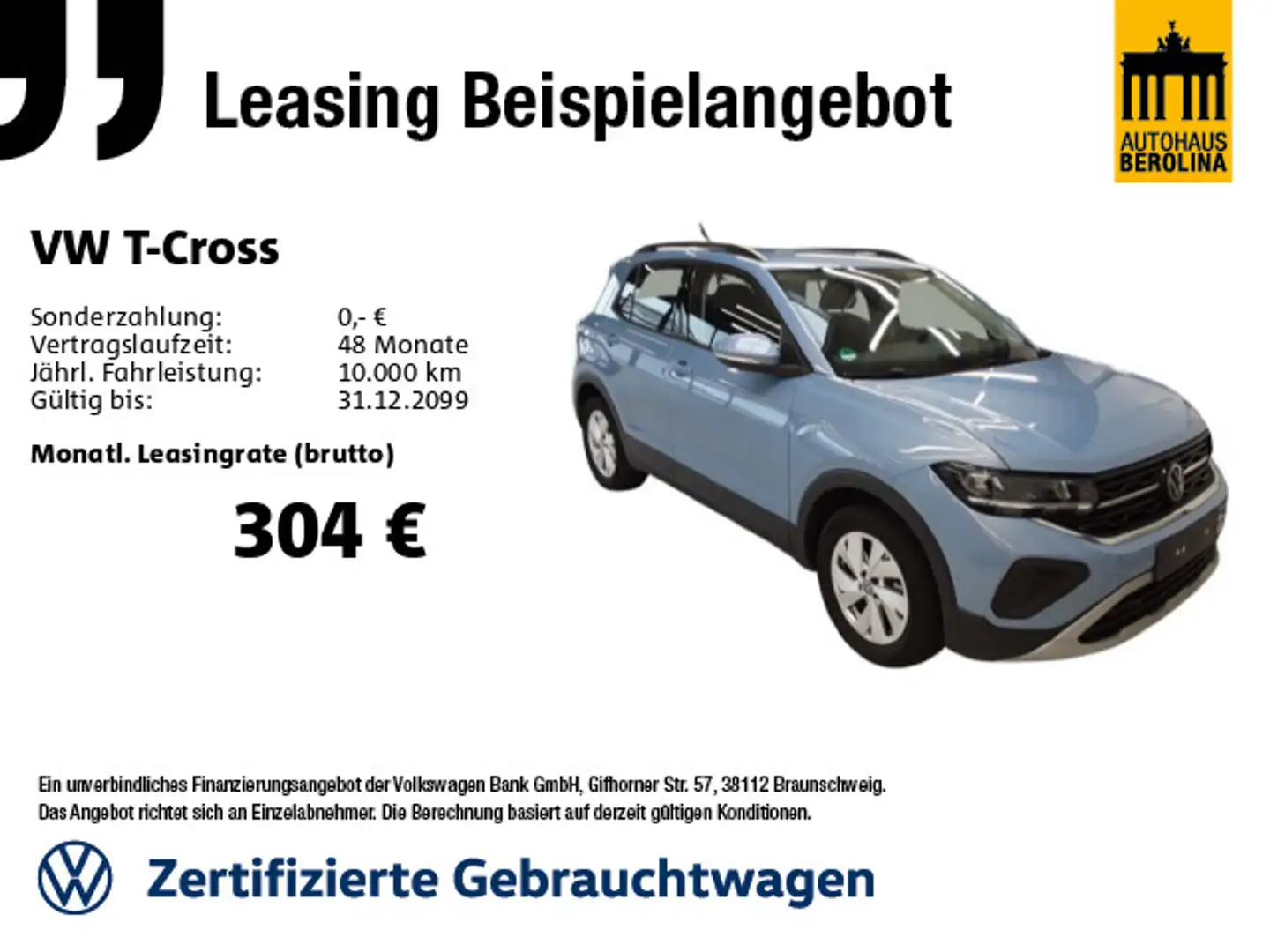 Volkswagen T-Cross 1.0 TSI Life DSG *ACC*R-CAM*NAV*SHZ* Blau - 1