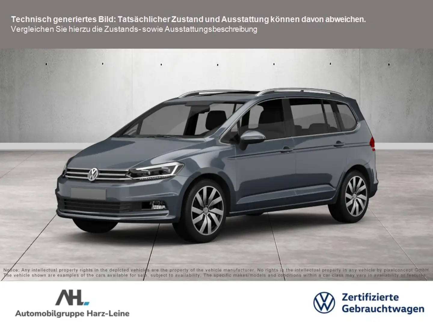 Volkswagen Touran 1.5 TSI Highline DSG LED Navi ACC AHK RFF Grau - 1
