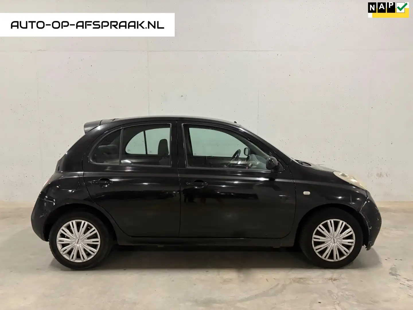 Nissan Micra 1.4 Tekna 5drs. Airco APK NAP Чорний - 1