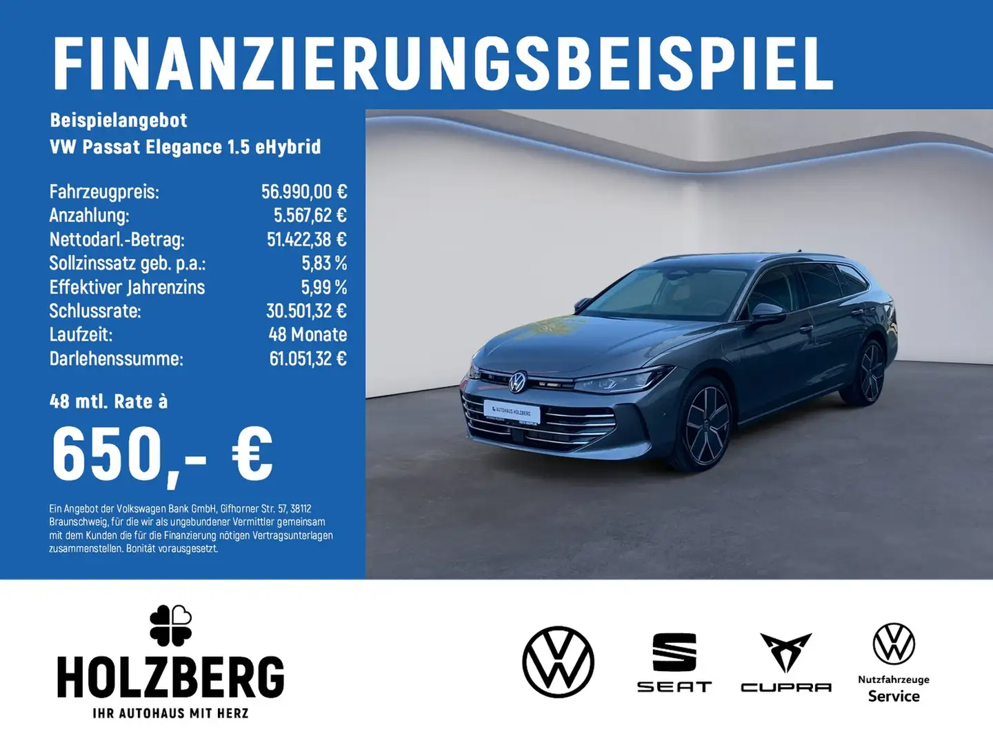 Volkswagen Passat Elegance 1.5 eHybrid AHK+BUSINESS Grau - 2