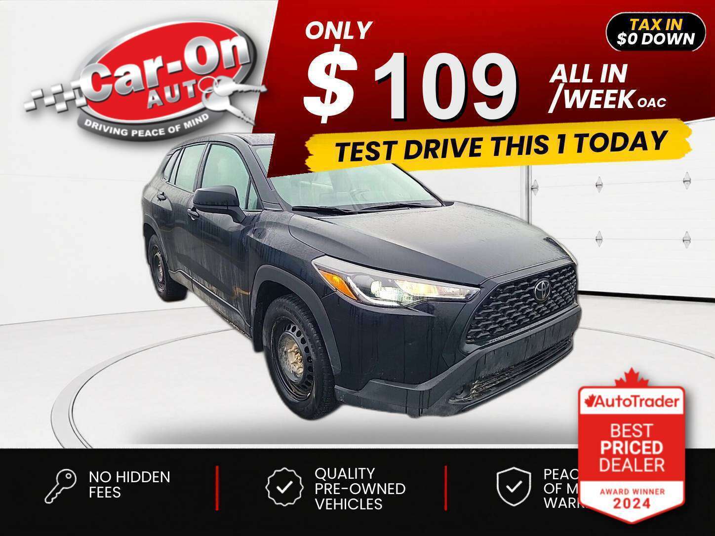 Black 2023 Toyota Corolla Cross L AWD SUV / Crossover All-Wheel Drive Automatic