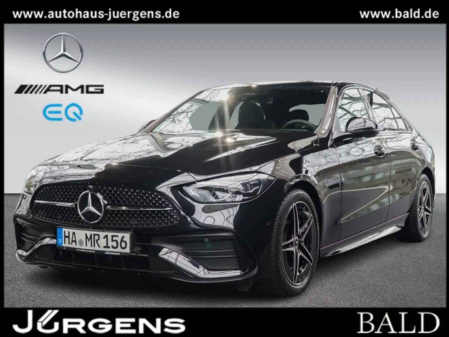 Mercedes-Benz C 180 AMG-Sport/LED/Cam/Pano/Night/Totw/Ambiente Schwarz - 1