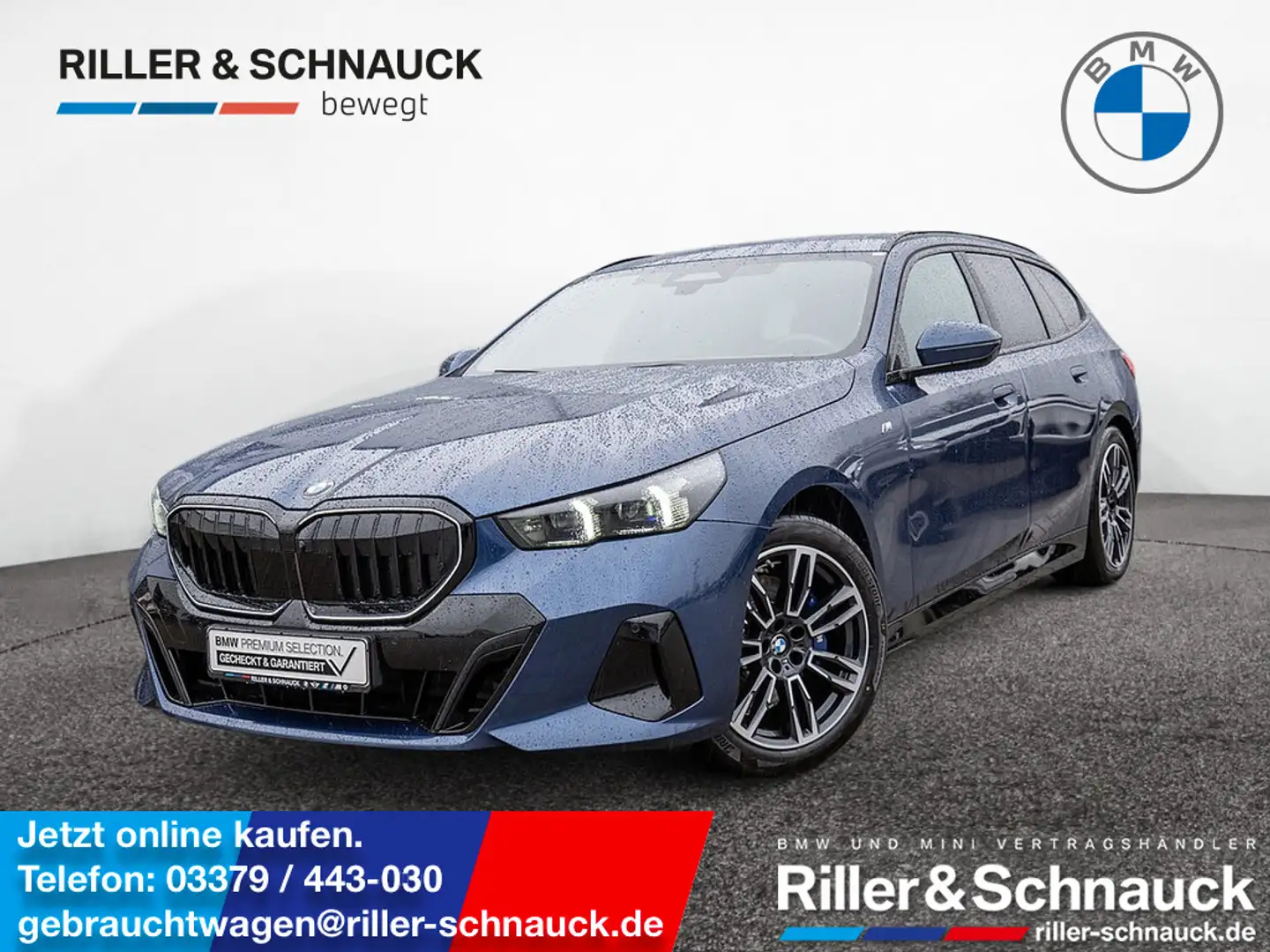 BMW 520 d Touring xDrive M-Sport H/K NAVI ACC HUD Blau - 1
