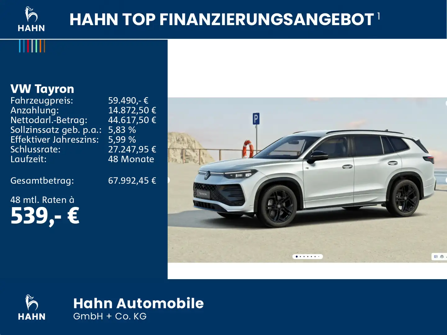 Volkswagen Tayron R-Line 2,0 l TSI OPF 4MOTION 204 PS DSG A Silber - 2